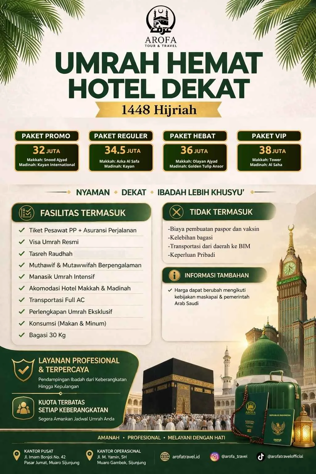 Jemaah Arofa Travel di Tanah Suci